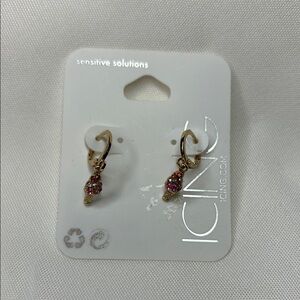 Icing Gold and Red Earrings